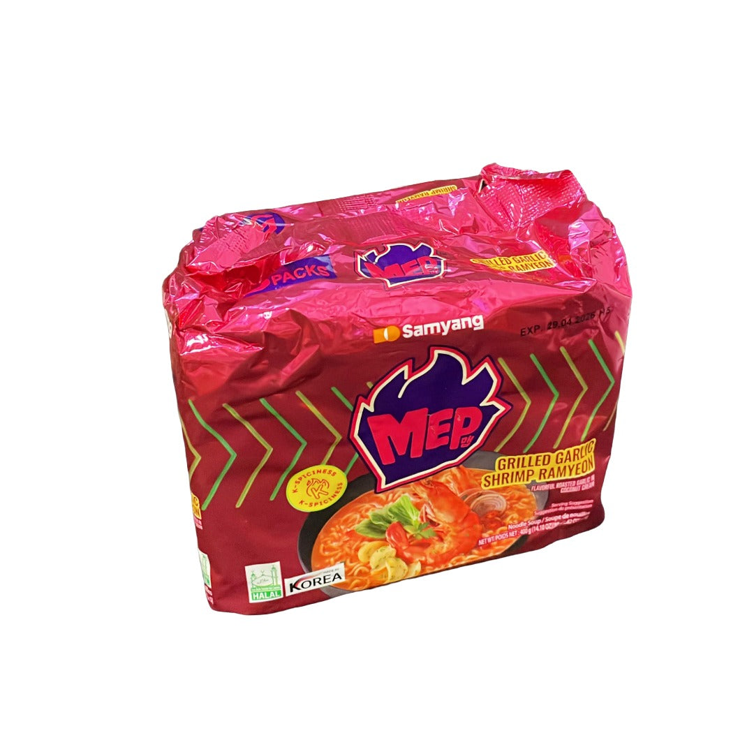 (5包裝)三洋MEP香烤蒜蓉蝦湯麵